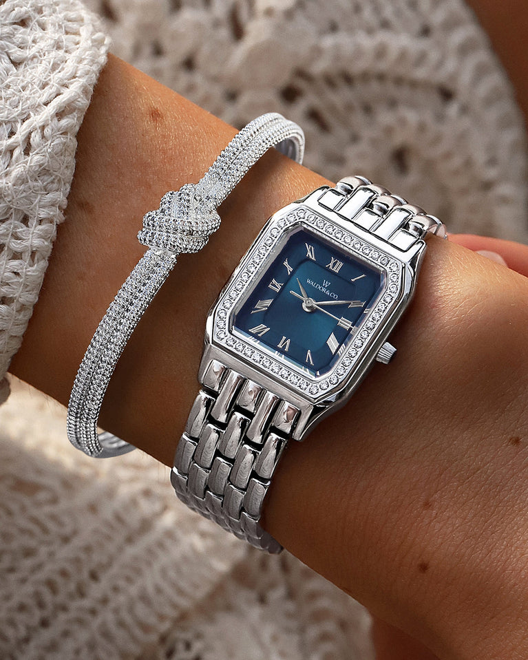 Cool Silver, Rich Navy: Eternal 22 Bellagio Pavè 